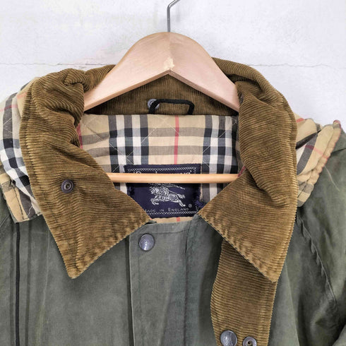 バーバリーズ BURBERRYS 80S イングランド製 裏地ノヴァチェック オイルドフードジャケット メンズ